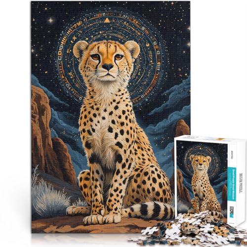 Puzzle 1000 Teile für Erwachsene Fantasie-Gepard Aus Karton für Kinder ab 14 Jahren Anti-Stress-Familienspiel schwierige Herausforderung Geschenkideen。Größe:38x52cm/14.9x20.4Zoll Puzzle 1000 Teile für Erwachsene Fantasie-Gepard Aus Karton für Kinder ab 14 Jahren Anti-Stress-Familienspiel schwierige Herausforderung Geschenkideen。Größe:38x52cm/14.9x20.4Zoll von CHTLIFQ