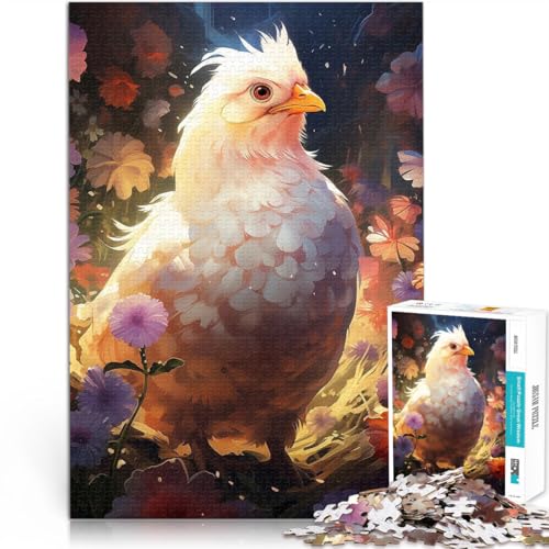 Puzzle 1000 Teile für Erwachsene Galaktisches Huhn Aus Karton ab 14 Jahren Lernspiele Heimdekoration Wichtelgeschenke。Größe：26x38cm/10.2x14.9Zoll von CHTLIFQ