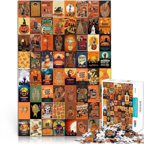 Puzzle 1000 Teile für Erwachsene Halloween Patchwork Kürbis Aus Karton ab 14 Jahren Dekomprimierendes intellektuelles Lernspielzeug tolles Geschenk。Größe:26x38cm/10.2x14.9Zoll Puzzle 1000 Teile für Erwachsene Halloween Patchwork Kürbis Aus Karton ab 14 Jahren Dekomprimierendes intellektuelles Lernspielzeug tolles Geschenk。Größe:26x38cm/10.2x14.9Zoll von CHTLIFQ