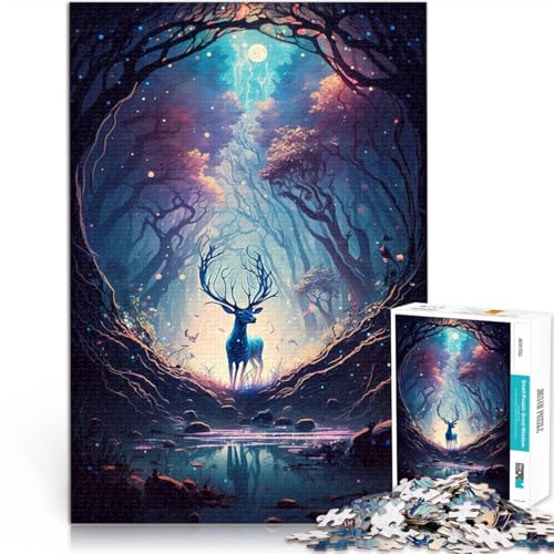 Puzzle 1000 Teile für Erwachsene Hirsch Mystische Wesen Aus Karton Geeignet für Personen ab 14 Jahren Denksportaufgabe Familienspiele Weihnachten Geburtstagsgeschenke。Größe:38x52cm/14.9x20.4Zoll Puzzle 1000 Teile für Erwachsene Hirsch Mystische Wesen Aus Karton Geeignet für Personen ab 14 Jahren Denksportaufgabe Familienspiele Weihnachten Geburtstagsgeschenke。Größe:38x52cm/14.9x20.4Zoll von CHTLIFQ