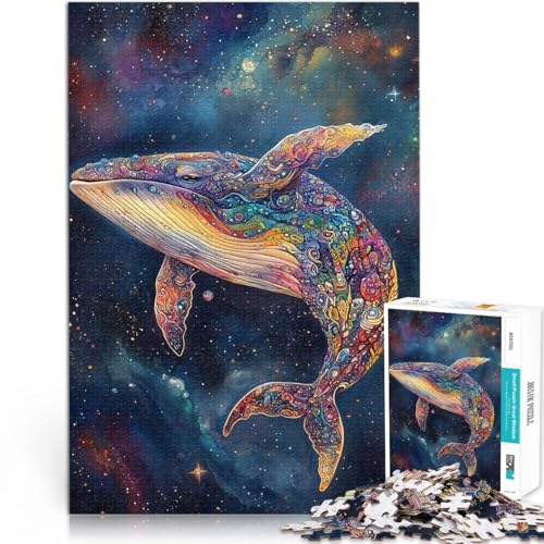 Puzzle 1000 Teile für Erwachsene Interstellarer Nebelwal Aus Karton Geeignet für Personen ab 14 Jahren Hand-Speed-Rennen Weihnachts- und Geburtstagsgeschenke。Größe：26x38cm/10.2x14.9Zoll von CHTLIFQ