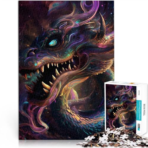 Puzzle 1000 Teile für Erwachsene Kosmischer Drache Aus Holz ab 14 Jahren Unmögliches Spiel Geschenke zum 。Größe:50x75cm/19.6x29.5Zoll Puzzle 1000 Teile für Erwachsene Kosmischer Drache Aus Holz ab 14 Jahren Unmögliches Spiel Geschenke zum 。Größe:50x75cm/19.6x29.5Zoll von CHTLIFQ