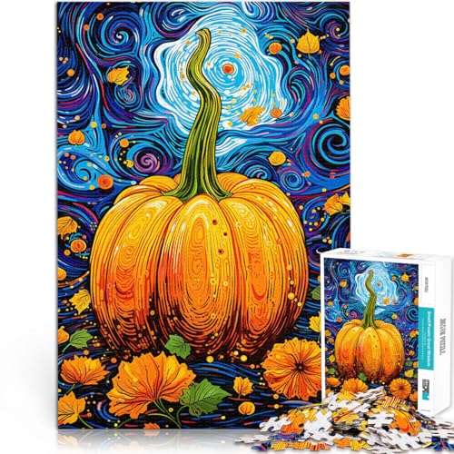 Puzzle 1000 Teile für Erwachsene Kürbiskunst Aus Holz Geeignet für Personen ab 14 Jahren Lernspiele, Heimdekorationsspiel. Spiele Spielzeug Geschenk。Größe：50x75cm/19.6x29.5Zoll von CHTLIFQ