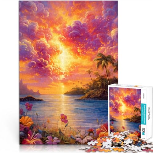 Puzzle 1000 Teile für Erwachsene Landschaftskunst Aus Karton ab 14 Jahren Lernspiel Verbesserung der Liebe zwischen Paaren。Größe：26x38cm/10.2x14.9Zoll von CHTLIFQ