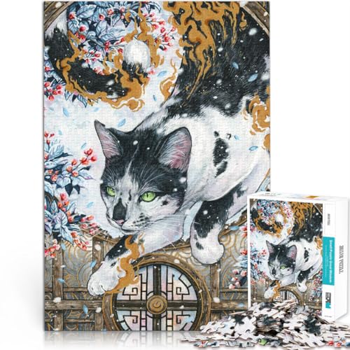 Puzzle 1000 Teile für Erwachsene Magische Katze Aus Holz für Kinder ab 14 Jahren pädagogische Herausforderung Lustige Aktivitäten für zu Hause, Geburtstagsgeschenke, Reisegeschenke。Größe:50x75cm Puzzle 1000 Teile für Erwachsene Magische Katze Aus Holz für Kinder ab 14 Jahren pädagogische Herausforderung Lustige Aktivitäten für zu Hause, Geburtstagsgeschenke, Reisegeschenke。Größe:50x75cm von CHTLIFQ