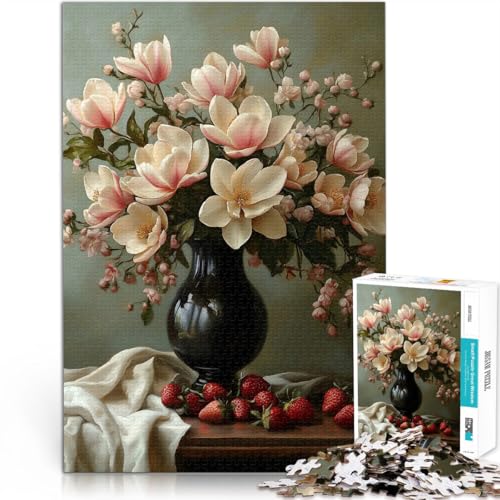 Puzzle 1000 Teile für Erwachsene Magnolia Bouquet Stillleben Aus Holz ab 14 Jahren Unmögliches Spiel Geschenke zum 。Größe:50x75cm/19.6x29.5Zoll Puzzle 1000 Teile für Erwachsene Magnolia Bouquet Stillleben Aus Holz ab 14 Jahren Unmögliches Spiel Geschenke zum 。Größe:50x75cm/19.6x29.5Zoll von CHTLIFQ
