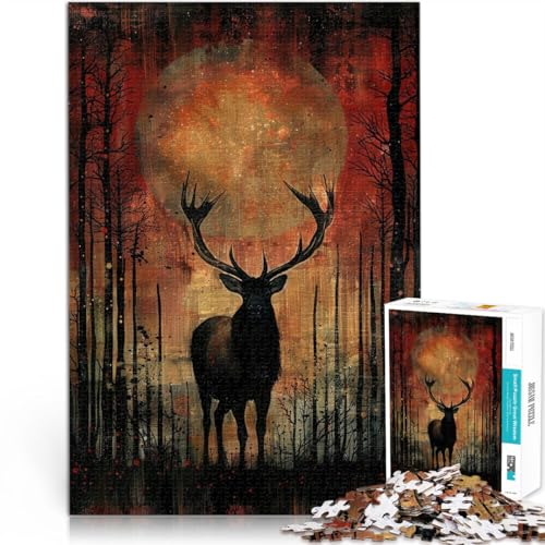 Puzzle 1000 Teile für Erwachsene Majestät im Mondschein Aus Karton ab 14 Jahren Anti-Stress-Spielzeug Tolle Geschenke und Spielzeuge。Größe：26x38cm/10.2x14.9Zoll von CHTLIFQ