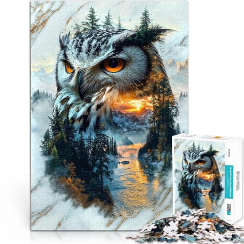 Puzzle 1000 Teile für Erwachsene Mystische Berg-Eule Aus Holz für Kinder ab 14 Jahren Hand-Speed-Rennen Weihnachts- und Geburtstagsgeschenke。Größe:50x75cm/19.6x29.5Zoll Puzzle 1000 Teile für Erwachsene Mystische Berg-Eule Aus Holz für Kinder ab 14 Jahren Hand-Speed-Rennen Weihnachts- und Geburtstagsgeschenke。Größe:50x75cm/19.6x29.5Zoll von CHTLIFQ