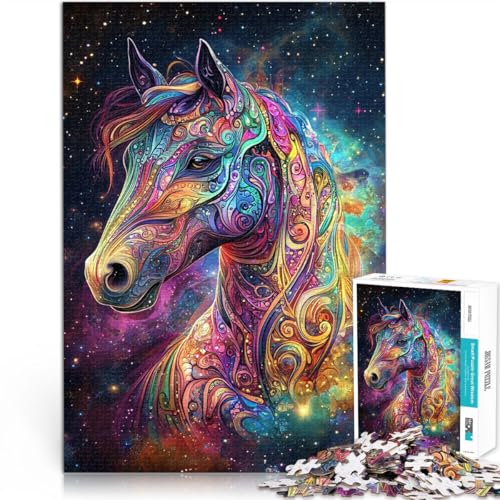Puzzle 1000 Teile für Erwachsene Pferd in farbenfroher Kunst Aus Karton ab 14 Jahren Dekomprimierendes intellektuelles Lernspielzeug tolles Geschenk。Größe:26x38cm/10.2x14.9Zoll Puzzle 1000 Teile für Erwachsene Pferd in farbenfroher Kunst Aus Karton ab 14 Jahren Dekomprimierendes intellektuelles Lernspielzeug tolles Geschenk。Größe:26x38cm/10.2x14.9Zoll von CHTLIFQ
