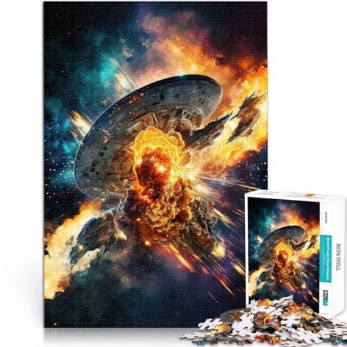 Puzzle 1000 Teile für Erwachsene Raumschiff Aus Karton für Kinder ab 14 Jahren Herausforderndes Spiel Spiele Spielzeug Geschenk。Größe:26x38cm/10.2x14.9Zoll Puzzle 1000 Teile für Erwachsene Raumschiff Aus Karton für Kinder ab 14 Jahren Herausforderndes Spiel Spiele Spielzeug Geschenk。Größe:26x38cm/10.2x14.9Zoll von CHTLIFQ
