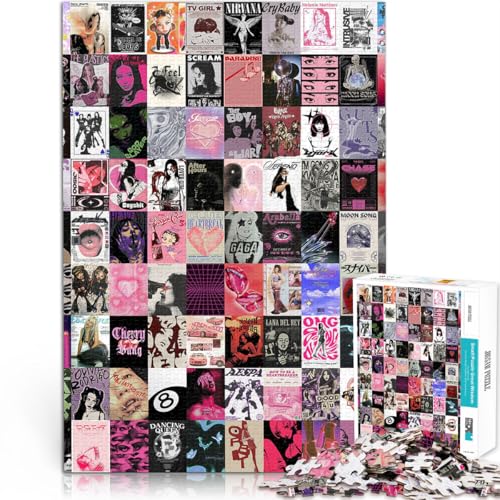 Puzzle 1000 Teile für Erwachsene Retro-Collage mit schönen Mädchen Aus Holz ab 14 Jahren Herausforderndes Spiel Tolles Geschenk zum Spielen。Größe:50x75cm/19.6x29.5Zoll Puzzle 1000 Teile für Erwachsene Retro-Collage mit schönen Mädchen Aus Holz ab 14 Jahren Herausforderndes Spiel Tolles Geschenk zum Spielen。Größe:50x75cm/19.6x29.5Zoll von CHTLIFQ