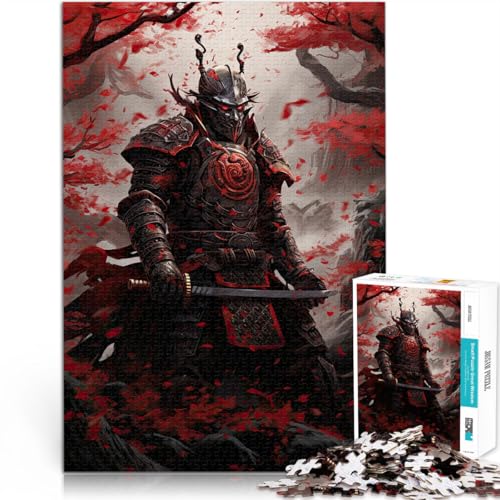 Puzzle 1000 Teile für Erwachsene Samurai-Kunst Aus Holz für Kinder ab 14 Jahren Lernspiel für Familien Lernen pädagogisches Geschenk。Größe：50x75cm/19.6x29.5Zoll von CHTLIFQ
