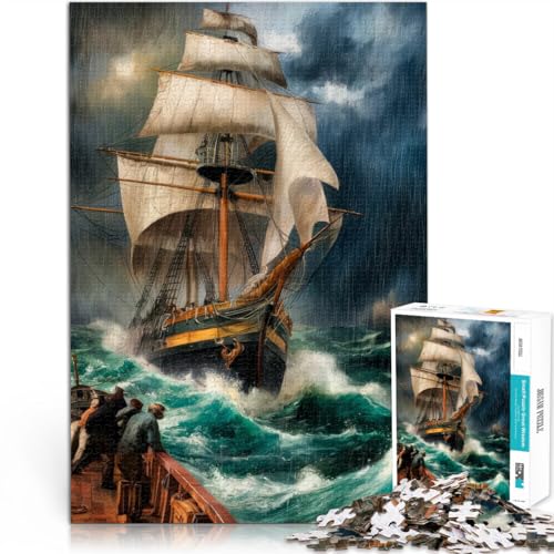 Puzzle 1000 Teile für Erwachsene Schiff in stürmischer See Aus Holz für Kinder ab 14 Jahren Urlaub zu Hause: Zeit totschlagen Geschenke zum 。Größe:50x75cm/19.6x29.5Zoll Puzzle 1000 Teile für Erwachsene Schiff in stürmischer See Aus Holz für Kinder ab 14 Jahren Urlaub zu Hause: Zeit totschlagen Geschenke zum 。Größe:50x75cm/19.6x29.5Zoll von CHTLIFQ