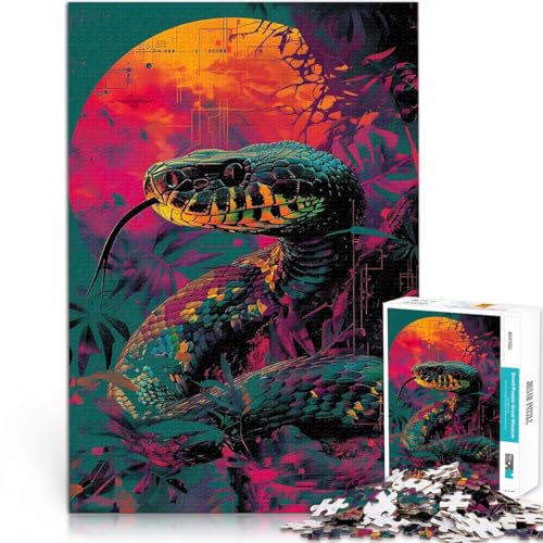 Puzzle 1000 Teile für Erwachsene Schlangen-Glitch-Effekt Aus Karton Geeignet für Kinder ab 14 Jahren Zusammenbau des Modells Geschenkspielzeug。Größe:38x52cm/14.9x20.4Zoll Puzzle 1000 Teile für Erwachsene Schlangen-Glitch-Effekt Aus Karton Geeignet für Kinder ab 14 Jahren Zusammenbau des Modells Geschenkspielzeug。Größe:38x52cm/14.9x20.4Zoll von CHTLIFQ