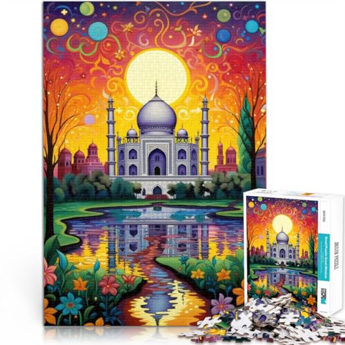 Puzzle 1000 Teile für Erwachsene Taj Mahal von Indien Aus Karton für Kinder ab 14 Jahren Quizspiel Lustige Aktivitäten für zu Hause, Geburtstagsgeschenk, Reisegeschenke。Größe:38x52cm/14.9x20.4Zoll Puzzle 1000 Teile für Erwachsene Taj Mahal von Indien Aus Karton für Kinder ab 14 Jahren Quizspiel Lustige Aktivitäten für zu Hause, Geburtstagsgeschenk, Reisegeschenke。Größe:38x52cm/14.9x20.4Zoll von CHTLIFQ