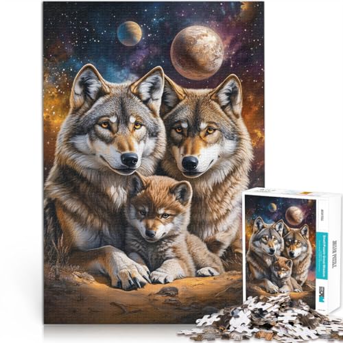 Puzzle 1000 Teile für Erwachsene Wolf auf dem Planeten Aus Holz für Kinder ab 14 Jahren lustige Spiele für die ganze Familie tolles Größe:50x75cm/19.6x29.5Zoll Puzzle 1000 Teile für Erwachsene Wolf auf dem Planeten Aus Holz für Kinder ab 14 Jahren lustige Spiele für die ganze Familie tolles Größe:50x75cm/19.6x29.5Zoll von CHTLIFQ