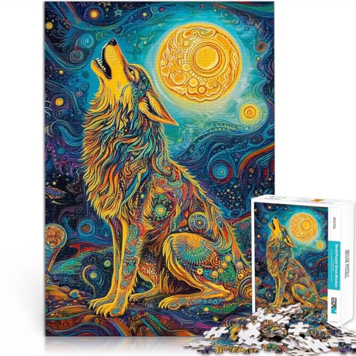 Puzzle 1000 Teile für Erwachsene Wolf heult den kosmischen Mond an Aus Holz Geeignet für Kinder ab 14 Jahren Anspruchsvolles Spiel und Familienspiel tolles Größe:50x75cm Puzzle 1000 Teile für Erwachsene Wolf heult den kosmischen Mond an Aus Holz Geeignet für Kinder ab 14 Jahren Anspruchsvolles Spiel und Familienspiel tolles Größe:50x75cm von CHTLIFQ