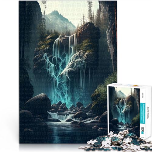 Puzzle 1000 Teile für Erwachsene futuristischer Wasserfall Aus Holz ab 14 Jahren Kunstwerk Schwierige Harte Geschenke für Frauen Männer。Größe:50x75cm/19.6x29.5Zoll Puzzle 1000 Teile für Erwachsene futuristischer Wasserfall Aus Holz ab 14 Jahren Kunstwerk Schwierige Harte Geschenke für Frauen Männer。Größe:50x75cm/19.6x29.5Zoll von CHTLIFQ