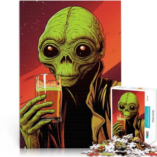 Puzzle 1000 Teile für Erwachsene und Jugendliche Alien mit einem Bier Aus Holz Geeignet für Kinder ab 14 Jahren Intellektuelles Spielzeugspiel Lernspiel zum Geburtstag und Weihnachten。Größe:50x75cm Puzzle 1000 Teile für Erwachsene und Jugendliche Alien mit einem Bier Aus Holz Geeignet für Kinder ab 14 Jahren Intellektuelles Spielzeugspiel Lernspiel zum Geburtstag und Weihnachten。Größe:50x75cm von CHTLIFQ