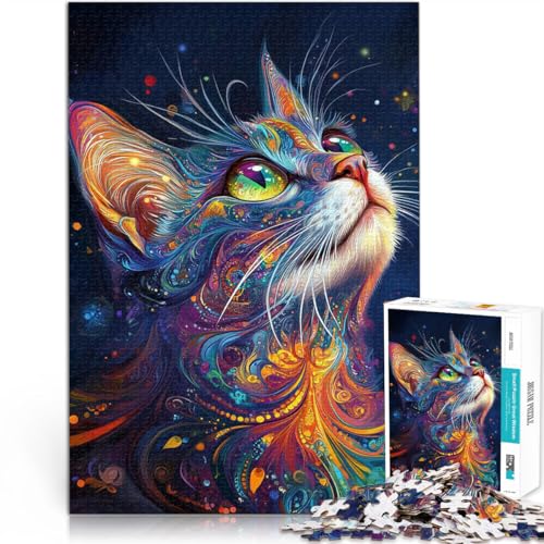 Puzzle 1000 Teile für Erwachsene und Jugendliche Psychedelische Katze~ Aus Holz Geeignet für Kinder ab 14 Jahren Spiel Wanddekoration Einzigartige Geschenke zum Geburtstag und zu Weihnachten。 Puzzle 1000 Teile für Erwachsene und Jugendliche Psychedelische Katze~ Aus Holz Geeignet für Kinder ab 14 Jahren Spiel Wanddekoration Einzigartige Geschenke zum Geburtstag und zu Weihnachten。 von CHTLIFQ