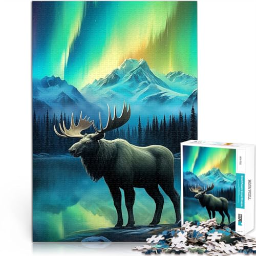Puzzle für Erwachsene, 1000 Teile Aurora Hirsch Nord Aus Holz für Kinder ab 14 Jahren Quizspiel Lustige Aktivitäten für zu Hause, Geburtstagsgeschenk, Reisegeschenke。Größe:50x75cm/19.6x29.5Zoll Puzzle für Erwachsene, 1000 Teile Aurora Hirsch Nord Aus Holz für Kinder ab 14 Jahren Quizspiel Lustige Aktivitäten für zu Hause, Geburtstagsgeschenk, Reisegeschenke。Größe:50x75cm/19.6x29.5Zoll von CHTLIFQ