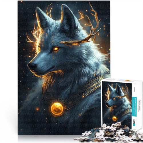 Puzzle für Erwachsene, 1000 Teile Fantasiewolf Aus Karton ab 14 Jahren Familienaktivitäten Geburtstagsgeschenk。Größe:26x38cm/10.2x14.9Zoll Puzzle für Erwachsene, 1000 Teile Fantasiewolf Aus Karton ab 14 Jahren Familienaktivitäten Geburtstagsgeschenk。Größe:26x38cm/10.2x14.9Zoll von CHTLIFQ