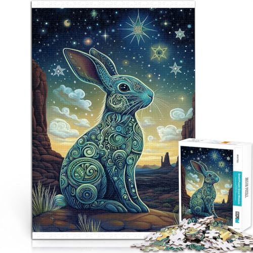 Puzzle für Erwachsene, 1000 Teile Farbiger Hase Aus Holz für Kinder ab 14 Jahren Intellektuelles Spiel Lustiges Geschenk für die ganze Familie。Größe:50x75cm/19.6x29.5Zoll Puzzle für Erwachsene, 1000 Teile Farbiger Hase Aus Holz für Kinder ab 14 Jahren Intellektuelles Spiel Lustiges Geschenk für die ganze Familie。Größe:50x75cm/19.6x29.5Zoll von CHTLIFQ