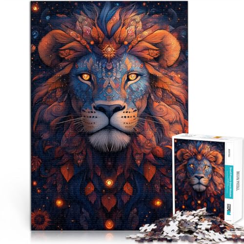 Puzzle für Erwachsene, 1000 Teile Heiliger Löwe Aus Holz für Kinder ab 14 Jahren Lernspiele, Heimdekorationsspiel. Spiele Spielzeug Geschenk。Größe：50x75cm/19.6x29.5Zoll von CHTLIFQ