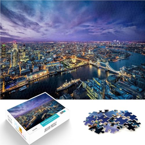 Puzzle für Erwachsene, 1000 Teile London UK Stadtbild Nacht Aus Holz für Kinder ab 14 Jahren Anti-Stress-Lernspielzeug Geburtstagsgeschenk, Geschenke, Wandkunst。Größe:50x75cm/19.6x29.5Zoll Puzzle für Erwachsene, 1000 Teile London UK Stadtbild Nacht Aus Holz für Kinder ab 14 Jahren Anti-Stress-Lernspielzeug Geburtstagsgeschenk, Geschenke, Wandkunst。Größe:50x75cm/19.6x29.5Zoll von CHTLIFQ