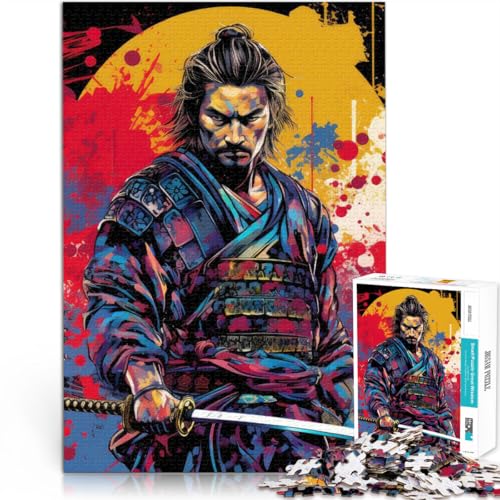 Puzzle für Erwachsene, 1000 Teile Samurai – Der Weg des Kriegers Aus Karton ab 14 Jahren Anti-Stress-Spielzeug Tolle Geschenke und Spielzeuge。Größe：26x38cm/10.2x14.9Zoll von CHTLIFQ