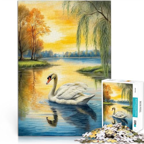 Puzzle für Erwachsene, 1000 Teile Schwan im See Aus Holz ab 14 Jahren Anspruchsvolles Spiel und Familienspiel tolles Größe:50x75cm/19.6x29.5Zoll Puzzle für Erwachsene, 1000 Teile Schwan im See Aus Holz ab 14 Jahren Anspruchsvolles Spiel und Familienspiel tolles Größe:50x75cm/19.6x29.5Zoll von CHTLIFQ
