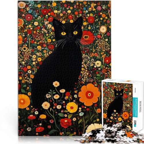 Puzzle für Erwachsene, 1000 Teile Schwarze Katze im Blumenfeld Aus Holz für Kinder ab 14 Jahren lustige Spiele für Familien Schwierige Harte Geschenke für Frauen Männer。Größe:50x75cm/19.6x29.5Zoll Puzzle für Erwachsene, 1000 Teile Schwarze Katze im Blumenfeld Aus Holz für Kinder ab 14 Jahren lustige Spiele für Familien Schwierige Harte Geschenke für Frauen Männer。Größe:50x75cm/19.6x29.5Zoll von CHTLIFQ