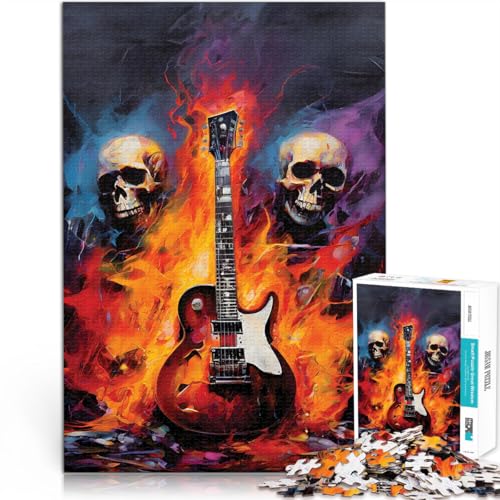 Puzzle für Erwachsene, 1000 Teile Skelett-Gitarrist Aus Holz ab 14 Jahren Denksportaufgabe-Spiel Spiele Spielzeug Geschenk。Größe:50x75cm/19.6x29.5Zoll Puzzle für Erwachsene, 1000 Teile Skelett-Gitarrist Aus Holz ab 14 Jahren Denksportaufgabe-Spiel Spiele Spielzeug Geschenk。Größe:50x75cm/19.6x29.5Zoll von CHTLIFQ