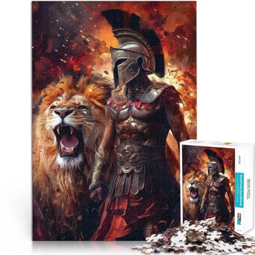 Puzzle für Erwachsene, 1000 Teile Sparta und der Löwe Aus Karton ab 14 Jahren pädagogisches Lernen Tolles Geschenk。Größe:26x38cm/10.2x14.9Zoll Puzzle für Erwachsene, 1000 Teile Sparta und der Löwe Aus Karton ab 14 Jahren pädagogisches Lernen Tolles Geschenk。Größe:26x38cm/10.2x14.9Zoll von CHTLIFQ