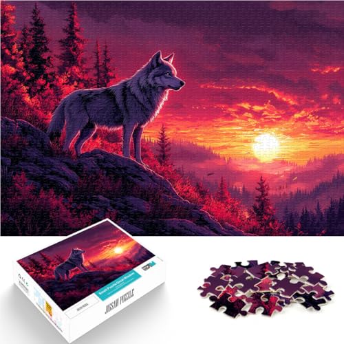 Puzzle für Erwachsene, 1000 Teile Wolf Art Series Stil Aus Karton für Kinder ab 14 Jahren Lernspiele Wichtelgeschenke。Größe:38x52cm/14.9x20.4Zoll Puzzle für Erwachsene, 1000 Teile Wolf Art Series Stil Aus Karton für Kinder ab 14 Jahren Lernspiele Wichtelgeschenke。Größe:38x52cm/14.9x20.4Zoll von CHTLIFQ