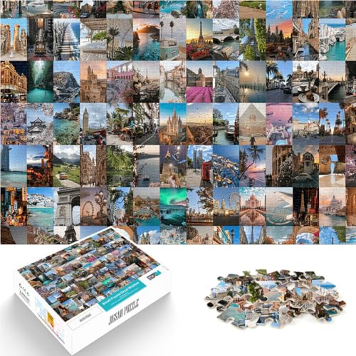 Puzzle für Erwachsene, 2000 Teile Reiseplakatcollage Aus Karton ab 14 Jahren Pädagogisches Spielzeug zum Lernen Geschenke für Freunde und Familie。Größe:70x100cm/27.5x39.3Zoll Puzzle für Erwachsene, 2000 Teile Reiseplakatcollage Aus Karton ab 14 Jahren Pädagogisches Spielzeug zum Lernen Geschenke für Freunde und Familie。Größe:70x100cm/27.5x39.3Zoll von CHTLIFQ