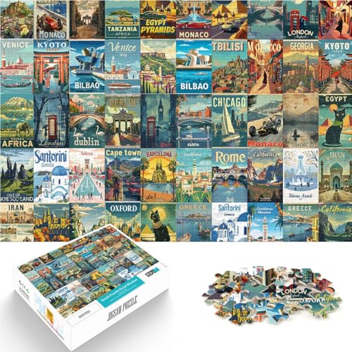 Puzzle für Erwachsene, 2000 Teile reiseplakat spleißen Kunst Aus Karton ab 14 Jahren Puzzle für Lernspiel zum Geburtstag und Weihnachten。Größe:70x100cm/27.5x39.3Zoll Puzzle für Erwachsene, 2000 Teile reiseplakat spleißen Kunst Aus Karton ab 14 Jahren Puzzle für Lernspiel zum Geburtstag und Weihnachten。Größe:70x100cm/27.5x39.3Zoll von CHTLIFQ