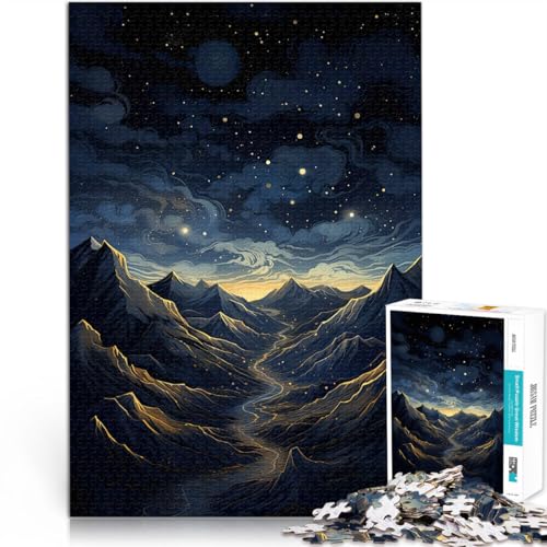 Puzzle für Erwachsene 1000 Teile Berge bei Nacht Aus Karton für 14+ Familienaktivitäten Geburtstagsgeschenk。Größe:26x38cm/10.2x14.9Zoll Puzzle für Erwachsene 1000 Teile Berge bei Nacht Aus Karton für 14+ Familienaktivitäten Geburtstagsgeschenk。Größe:26x38cm/10.2x14.9Zoll von CHTLIFQ