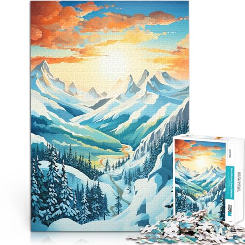 Puzzle für Erwachsene 1000 Teile Berge im Winter Aus Holz ab 14 Jahren Pädagogisches Spielzeug zum Lernen Geschenke für Freunde und Familie。Größe:50x75cm/19.6x29.5Zoll Puzzle für Erwachsene 1000 Teile Berge im Winter Aus Holz ab 14 Jahren Pädagogisches Spielzeug zum Lernen Geschenke für Freunde und Familie。Größe:50x75cm/19.6x29.5Zoll von CHTLIFQ