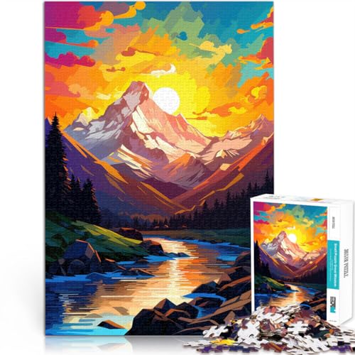 Puzzle für Erwachsene 1000 Teile Bergliebhaber Aus Karton für Kinder ab 14 Jahren Startseite Lernspiele DIY Spielzeug Tolle Geschenke und Spielzeuge。Größe：26x38cm/10.2x14.9Zoll von CHTLIFQ