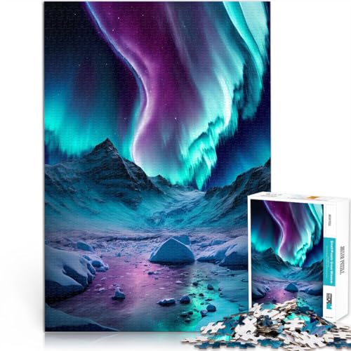 Puzzle für Erwachsene 1000 Teile Blaue Aurora Borealis Aus Karton ab 14 Jahren Lernspiele Wichtelgeschenke。Größe:38x52cm/14.9x20.4Zoll Puzzle für Erwachsene 1000 Teile Blaue Aurora Borealis Aus Karton ab 14 Jahren Lernspiele Wichtelgeschenke。Größe:38x52cm/14.9x20.4Zoll von CHTLIFQ