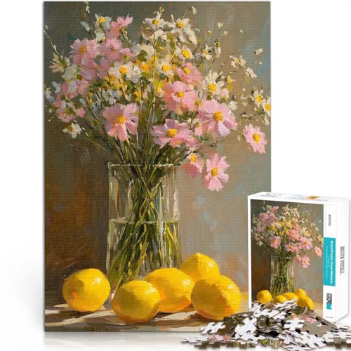 Puzzle für Erwachsene 1000 Teile Blumenstillleben mit Zitronen Aus Karton ab 14 Jahren Schwierig und herausfordernd Einzigartige Wohndekorationen und Geschenke。Größe:26x38cm/10.2x14.9Zoll Puzzle für Erwachsene 1000 Teile Blumenstillleben mit Zitronen Aus Karton ab 14 Jahren Schwierig und herausfordernd Einzigartige Wohndekorationen und Geschenke。Größe:26x38cm/10.2x14.9Zoll von CHTLIFQ