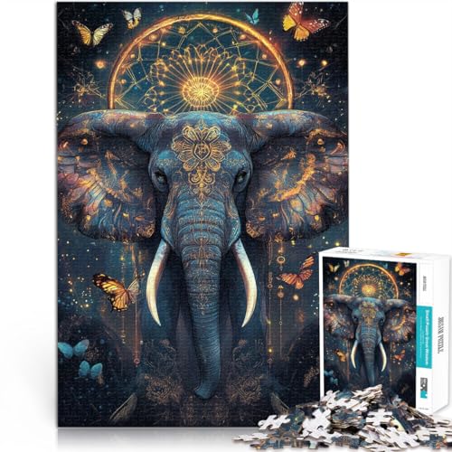 Puzzle für Erwachsene 1000 Teile Dschungel-Zauberelefant Aus Holz für Kinder ab 14 Jahren Spiel Wanddekoration Einzigartige Geschenke zum Geburtstag und zu Weihnachten。Größe:50x75cm/19.6x29.5Zoll Puzzle für Erwachsene 1000 Teile Dschungel-Zauberelefant Aus Holz für Kinder ab 14 Jahren Spiel Wanddekoration Einzigartige Geschenke zum Geburtstag und zu Weihnachten。Größe:50x75cm/19.6x29.5Zoll von CHTLIFQ