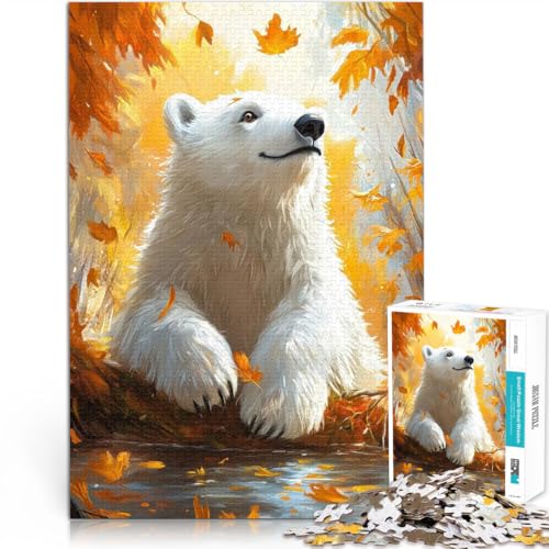 Puzzle für Erwachsene 1000 Teile Eisbär im Herbst Aus Holz für und ab 14 Jahren Wanddekoration Weihnachtsgeburtstagsgeschenk。Größe:50x75cm/19.6x29.5Zoll Puzzle für Erwachsene 1000 Teile Eisbär im Herbst Aus Holz für und ab 14 Jahren Wanddekoration Weihnachtsgeburtstagsgeschenk。Größe:50x75cm/19.6x29.5Zoll von CHTLIFQ