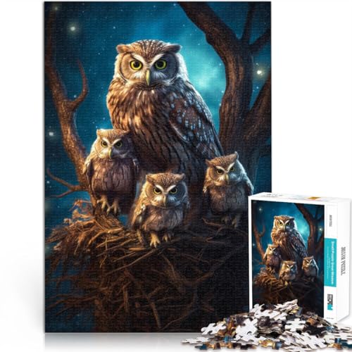 Puzzle für Erwachsene 1000 Teile Eule mit Eulenküken in der Nacht Aus Holz für 14+ Unmögliches Spiel Geschenke zum 。Größe:50x75cm/19.6x29.5Zoll Puzzle für Erwachsene 1000 Teile Eule mit Eulenküken in der Nacht Aus Holz für 14+ Unmögliches Spiel Geschenke zum 。Größe:50x75cm/19.6x29.5Zoll von CHTLIFQ