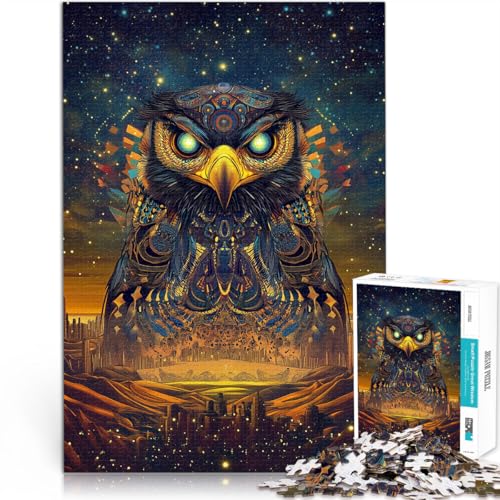 Puzzle für Erwachsene 1000 Teile Fantasie-Farbadler Aus Karton für und ab 14 Jahren pädagogische Herausforderung Lustige Aktivitäten für zu Hause, Geburtstagsgeschenke, Reisegeschenke。Größe：26x38cm von CHTLIFQ