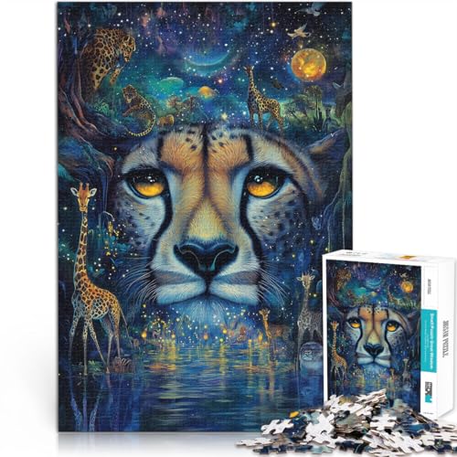 Puzzle für Erwachsene 1000 Teile Fantasie-Gepard Aus Karton Geeignet für Personen ab 14 Jahren Quizspiel Lustige Aktivitäten für zu Hause, Geburtstagsgeschenk, Reisegeschenke。Größe:26x38cm Puzzle für Erwachsene 1000 Teile Fantasie-Gepard Aus Karton Geeignet für Personen ab 14 Jahren Quizspiel Lustige Aktivitäten für zu Hause, Geburtstagsgeschenk, Reisegeschenke。Größe:26x38cm von CHTLIFQ