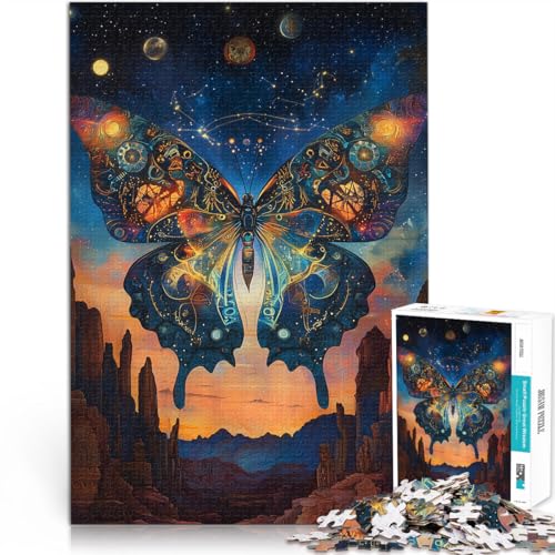 Puzzle für Erwachsene 1000 Teile Fantasie-Schmetterlingstotem Aus Karton für und ab 14 Jahren Lernspiele Wichtelgeschenke。Größe:26x38cm/10.2x14.9Zoll Puzzle für Erwachsene 1000 Teile Fantasie-Schmetterlingstotem Aus Karton für und ab 14 Jahren Lernspiele Wichtelgeschenke。Größe:26x38cm/10.2x14.9Zoll von CHTLIFQ