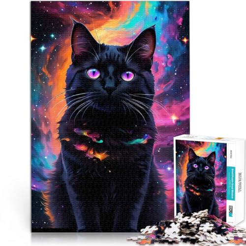 Puzzle für Erwachsene 1000 Teile Fantasie Schwarze Katze Aus Holz Geeignet für Kinder ab 14 Jahren Herausforderndes Spielzeug Es eignet ganze Familie。Größe:50x75cm Puzzle für Erwachsene 1000 Teile Fantasie Schwarze Katze Aus Holz Geeignet für Kinder ab 14 Jahren Herausforderndes Spielzeug Es eignet ganze Familie。Größe:50x75cm von CHTLIFQ