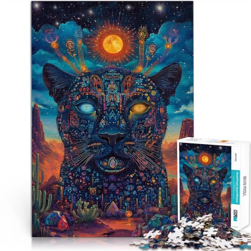Puzzle für Erwachsene 1000 Teile Fantasy-Schwarzer Panther-Kunst Aus Holz für 14+ Geschenke zur Heimdekoration Einzigartige Geburtstags Größe:50x75cm/19.6x29.5Zoll Puzzle für Erwachsene 1000 Teile Fantasy-Schwarzer Panther-Kunst Aus Holz für 14+ Geschenke zur Heimdekoration Einzigartige Geburtstags Größe:50x75cm/19.6x29.5Zoll von CHTLIFQ